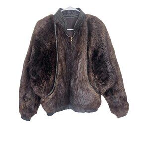 Canadian Beaver Fur Coat Women’s Large Pristine Condition